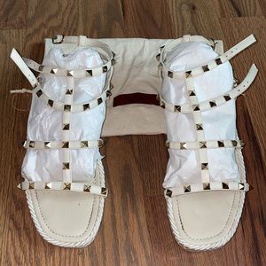Women’s Studded Valentino Sandals Worn Twice